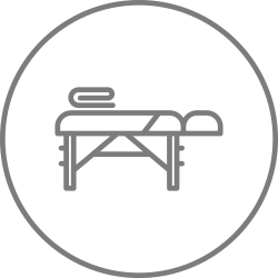 Massage treatment table symbol
